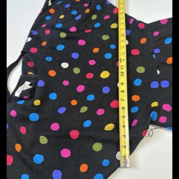 Gillian 100% Silk Vintage 80’s polka dot Ruffle midi Dolman sleeve dress size8 - Picture 11 of 13